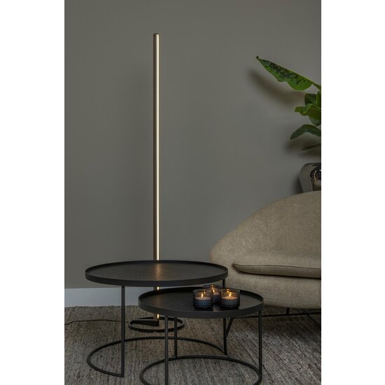 Lucide BRAGA - Lampadaire - Ø 30 cm - LED Dim. - CCT - 1x22W 2700K/4000K - Café