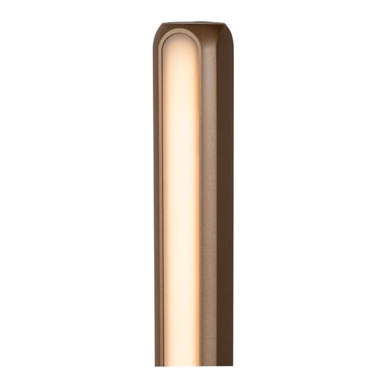 LUCIDE Lucide BRAGA - Lámpara de pie - Ø 30 cm - LED regulable - CCT - 1x22W 2700K/4000K - Café