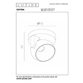 LUCIDE Lucide ESFERA - Spot de plafond - Ø 11,2 cm - LED Gradation. - 1x11W 2700K - Fonte grise