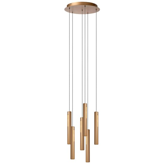 Lucide GRIFFITH - Hanging lamp - Ø 38 cm - LED Dimming. - CCT - 6x6W 2700K/4000K - Bronze