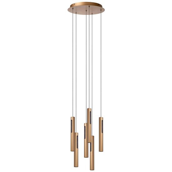 Lucide GRIFFITH - Hanging lamp - Ø 38 cm - LED Dimming. - CCT - 6x6W 2700K/4000K - Bronze