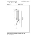 Lucide GRIFFITH - Hanging lamp - Ø 38 cm - LED Dimming. - CCT - 6x6W 2700K/4000K - Bronze
