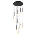 Lucide CALINA - Lampe à suspension - Ø 69,9 cm - Variation LED. - 12x7,7W 2700K - Noir