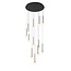 LUCIDE Lucide CALINA - Lampe à suspension - Ø 69,9 cm - Variation LED. - 12x7,7W 2700K - Noir