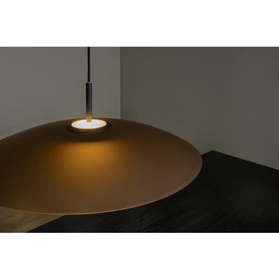 Lucide MENGA - Hanglamp - Ø 60 cm - LED Dimb. - 1x18,6W 2700K - Amber
