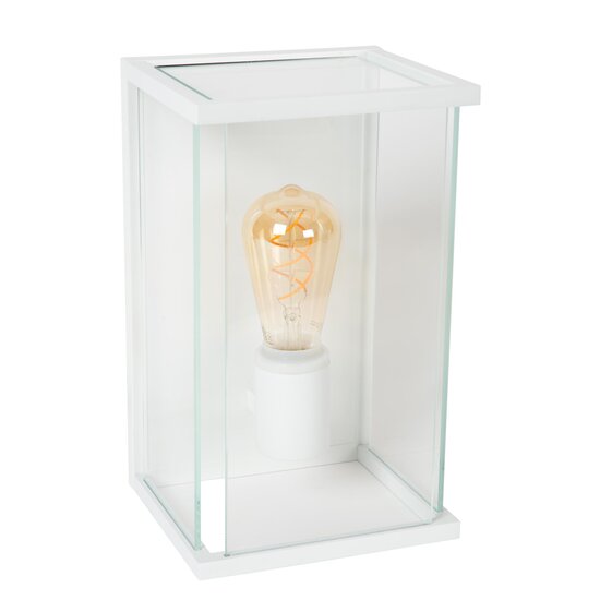 Lucide CLAIRE - Aplique Interior/Exterior - 1xE27 - IP54 - Blanco