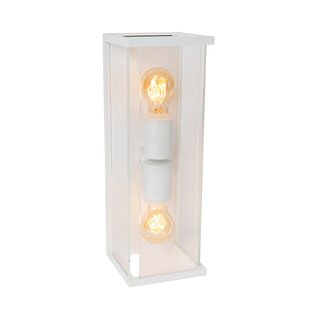 Lucide CLAIRE - Wandlamp Binnen/Buiten - 2xE27 - IP54 - Wit