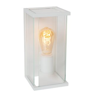 Lucide CLAIRE - Wall lamp Indoor/Outdoor - 1xE27 - IP54 - Motion & day/night sensor - White