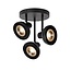 Lucide SENSAS - Spot de plafond - Ø 25,8 cm - 3xGU10 (ES111) - Noir