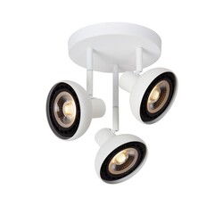 Lucide SENSAS - Plafondspot - Ø 25,8 cm - 3xGU10 (ES111) - Wit