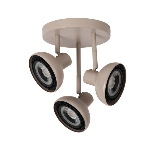 Lucide SENSAS - Plafondspot - Ø 25,8 cm - 3xGU10 (ES111) - Beige