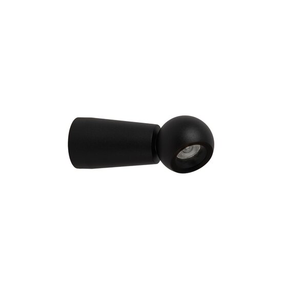 Lucide IPSOS - Wandlamp Badkamer - LED - 1x6W 2700K - IP54 - Zwart
