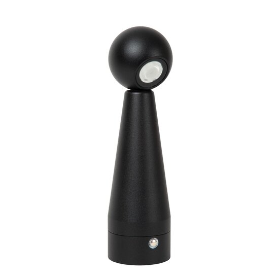 Lucide IPSOS - Rechargeable Table Lamp - Battery - LED Dim to warm - 1x3W 3000K/3200K - Dim to warm - Black