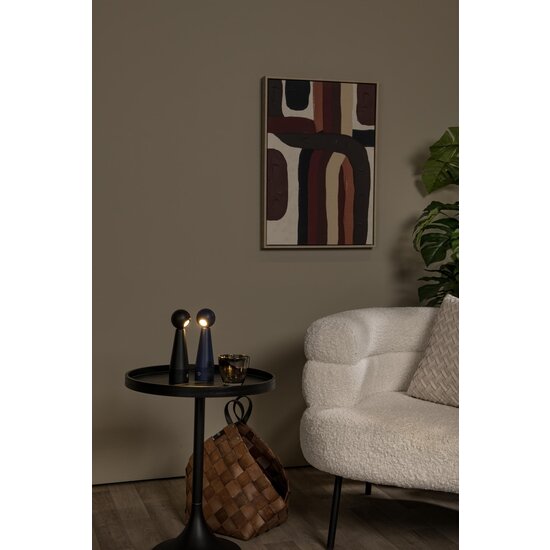 Lucide IPSOS - Lámpara de mesa recargable - Batería - LED Dim to Warm - 1x3W 3000K/3200K - Dim to Warm - Negro