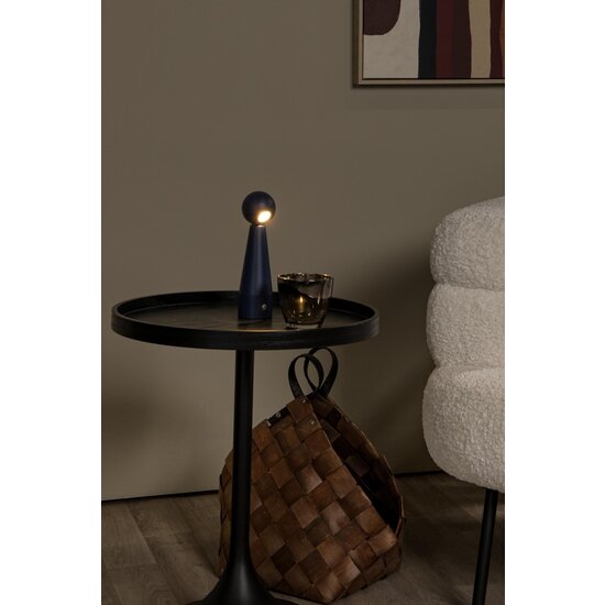 Lucide IPSOS - Lámpara de mesa recargable - Batería - LED Dim to Warm - 1x3W 3000K/3200K - Dim to Warm - Azul