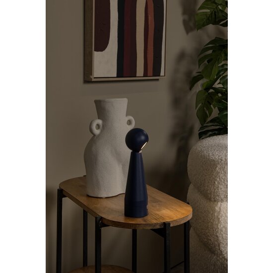 Lucide IPSOS - Lámpara de mesa recargable - Batería - LED Dim to Warm - 1x3W 3000K/3200K - Dim to Warm - Azul