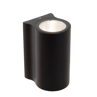 Lucide AKRA - Wandlamp Binnen/Buiten - LED - 1x6W 2700K - IP54 - Zwart