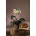 Lucide GLINSTAR - Lámpara colgante - Ø 40 cm - 1xE27 - Multicolor