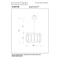 Lucide GLINSTAR - Pendant lamp - Ø 40 cm - 1xE27 - Multicolor