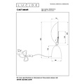 LUCIDE Lucide CASTAMAR - Tischleuchte - LED - 1x8W 2100K - Taupe