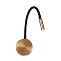 Lucide ASJA - Wiederaufladbarer Wandspot / Wandleuchte - Akku/Batterie - LED 3 StepDim - 1x3W 2700K - Mattgold / Messing