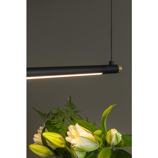 Lucide MARNIK - Lampe à suspension - Ø 2,5 cm - Variation LED. - CCT - 1x22W 2700K/4000K - Noir