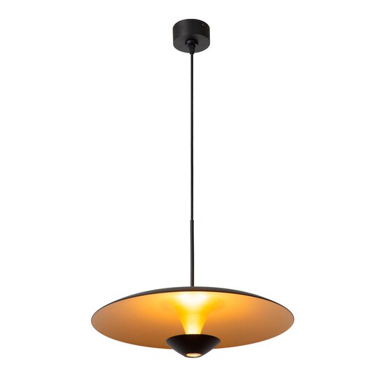 Lucide KENNETH - Lámpara colgante - Ø 40 cm - Regulación LED. - 1x12W 2700K - Negro