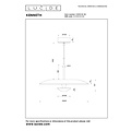 Lucide KENNETH – Hängelampe – Ø 40 cm – LED-Dimmung. - 1x12W 2700K - Schwarz