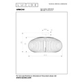 Lucide ARMONI - Deckenleuchte - Ø 52 cm - 1xE27 - Schwarz