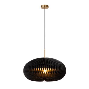 Lucide ARMONI - Lámpara Colgante - Ø 52 cm - 1xE27 - Negra