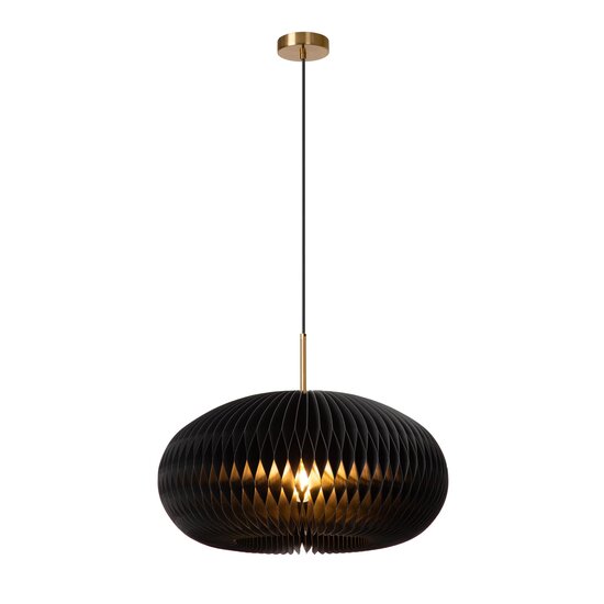 Lucide ARMONI - Lámpara colgante - Ø 52 cm - 1xE27 - Negro