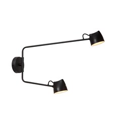 Lucide MILNE - Wandlamp - LED Dimb. - 2x8W 2700K - Zwart
