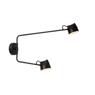 Lucide MILNE - Wall lamp - LED Dimb. - 2x8W 2700K - Black