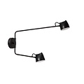 Lucide MILNE - Lámpara de pared - Regulación LED. - 2x8W 2700K - Negro