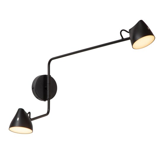Lucide MILNE - Applique - LED Gradation. - 2x8W 2700K - Noir