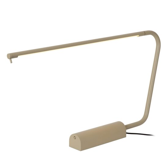 Lucide MADISON – Schreibtischlampe – LED Dimmen bis warm – 1x6,5 W 2600 K/2800 K – Taupe