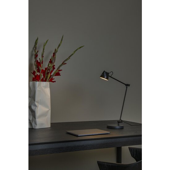 Lucide MILNE - Lámpara de lectura - Atenuación LED. - 1x8W 2700K - Negro