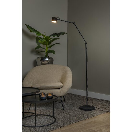 Lucide MILNE - Stehleuchte - LED Dim. - 1x8W 2700K - Schwarz