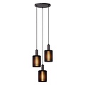Lucide LAMBRES - Pendant lamp - 3xE27 - Black
