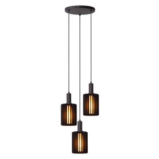 Lucide LAMBRES - Hanglamp - 3xE27 - Zwart