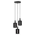Lucide LAMBRES - Pendant lamp - 3xE27 - Black