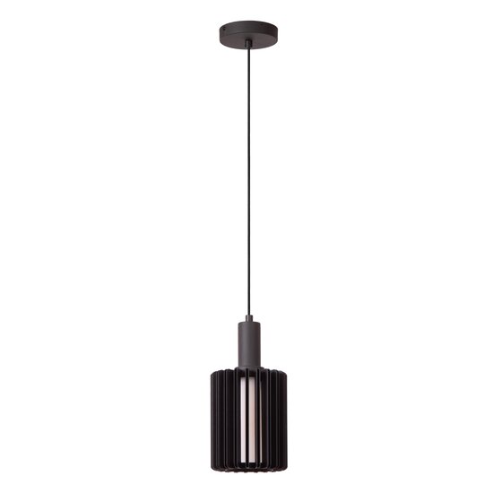 Lucide LAMBRES - Hanglamp - Ø 15 cm - 1xE27 - Zwart