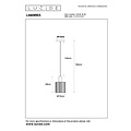 Lucide LAMBRES - Hanglamp - Ø 15 cm - 1xE27 - Zwart