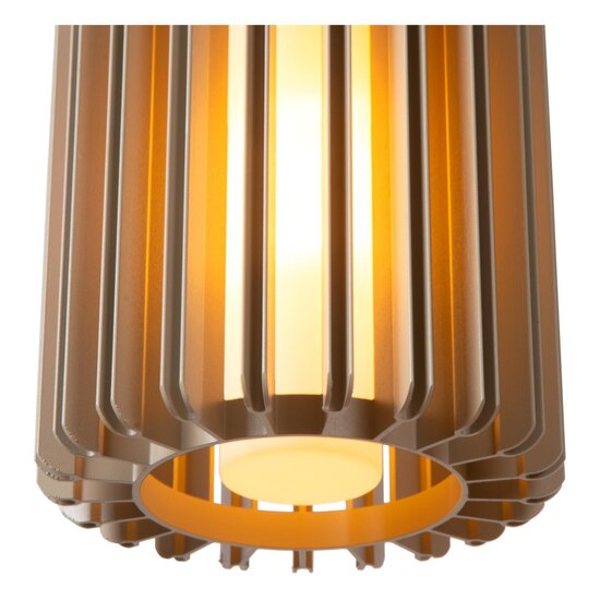 Lucide LAMBRES - Pendant lamp - Ø 15 cm - 1xE27 - Taupe