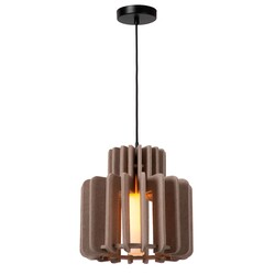 Lucide ROLLO - Pendant lamp - 1xE27 - Taupe