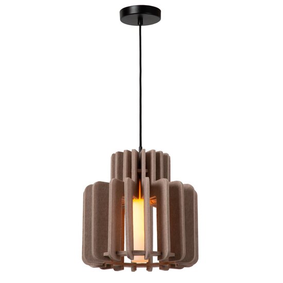 Lucide ROLLO - Lampe suspendue - 1xE27 - Taupe