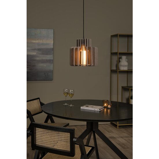 Lucide ROLLO - Lampe suspendue - 1xE27 - Taupe