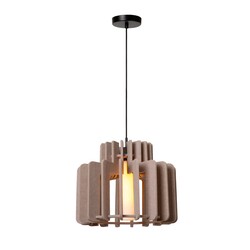 Lucide ROLLO - Lampe suspendue - 1xE27 - Taupe