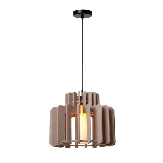 Lucide ROLLO - Pendant lamp - 1xE27 - Taupe