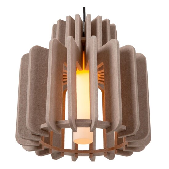 Lucide ROLLO - Lampe suspendue - 1xE27 - Taupe